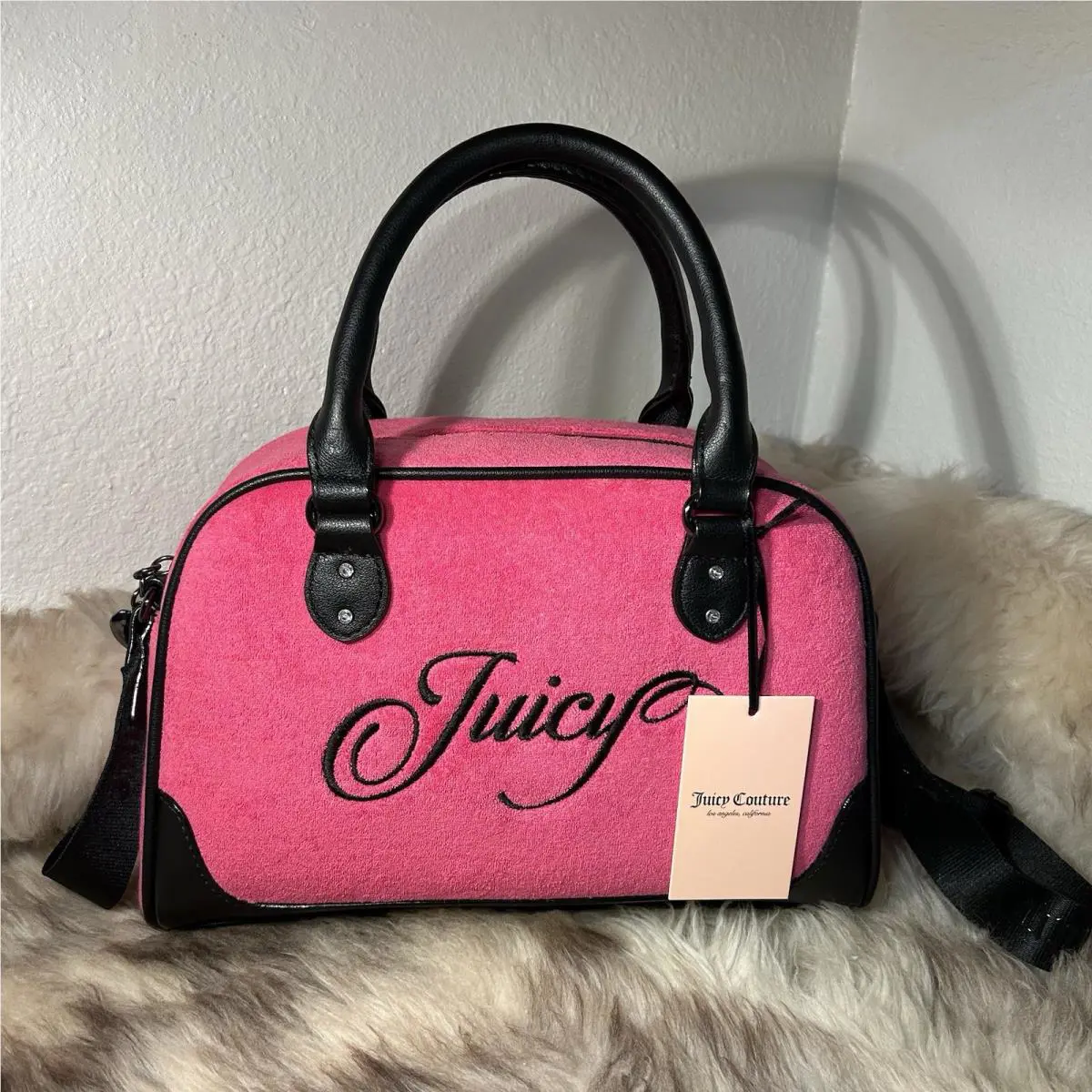 Juicy Couture Raising Star Bowler Bag Satchel Crossbody - Pink Flash