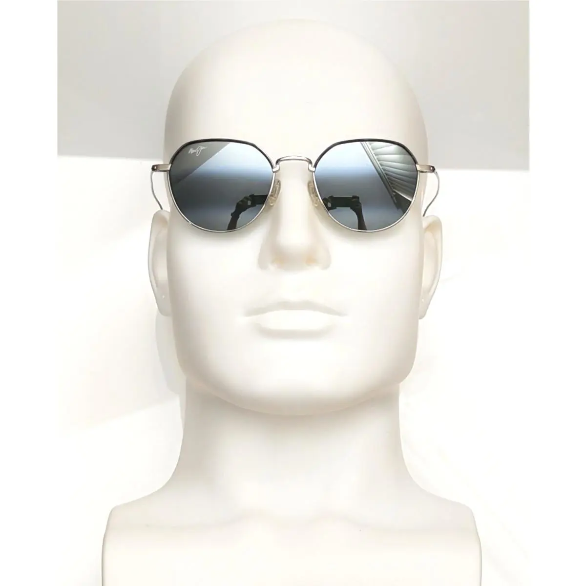 Maui Jim Island Eyes Silver Titanium Polarized Grey Lens Sunglasses 859-11B