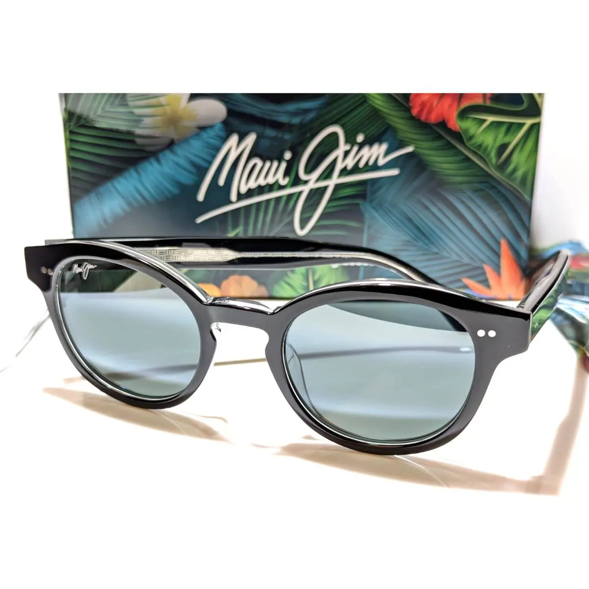 Maui Jim Joy Ride Black Crystal Polarized Grey Lens Sunglasses 841-02K