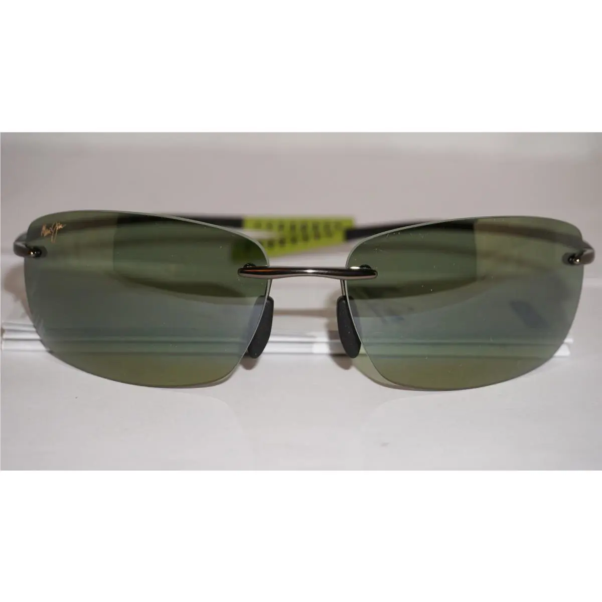 Maui Jim Sunglasses Kumu Gunmetal Rimless Green Polar MJ724-02D 64 17 140