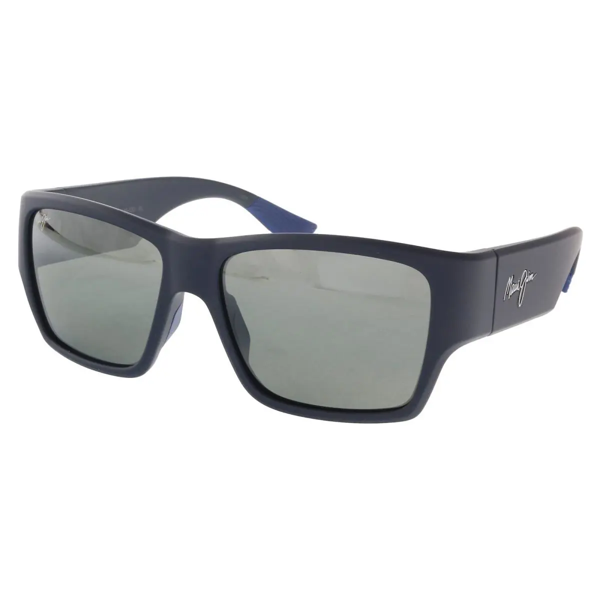 Maui Jim MJ0614S003 Matte Blue Wrap Sunglasses Neutral Grey Lenses Bold