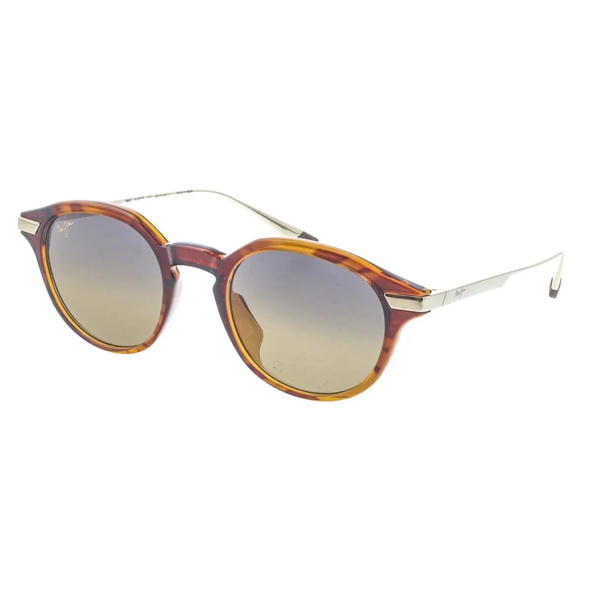 Maui Jim MJ0622S002 Sunready Havana Bronze Round Sunglasses Polished Metal