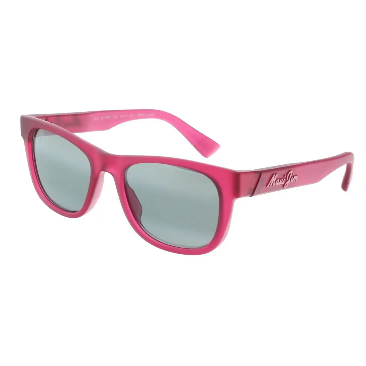 Maui Jim MJ0687S-004 Fuchsia Transparent Square Sunglasses Grey Polarised