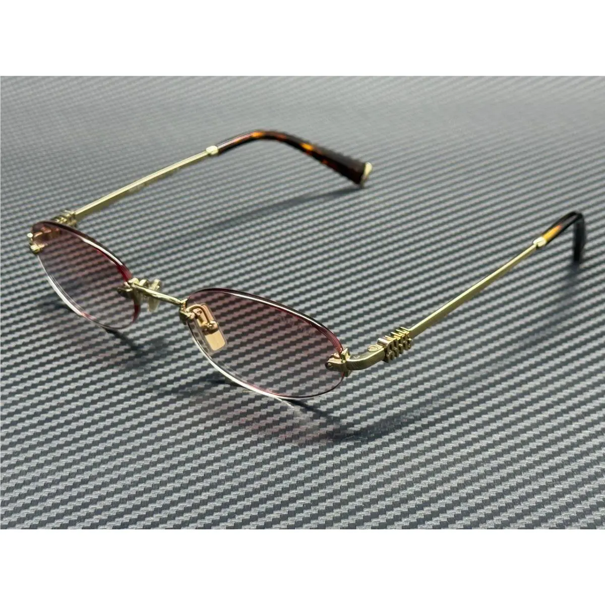 Miu Miu MU A54S ZVN70O Pale Gold Pink Gradient Women`s 51 mm Sunglasses