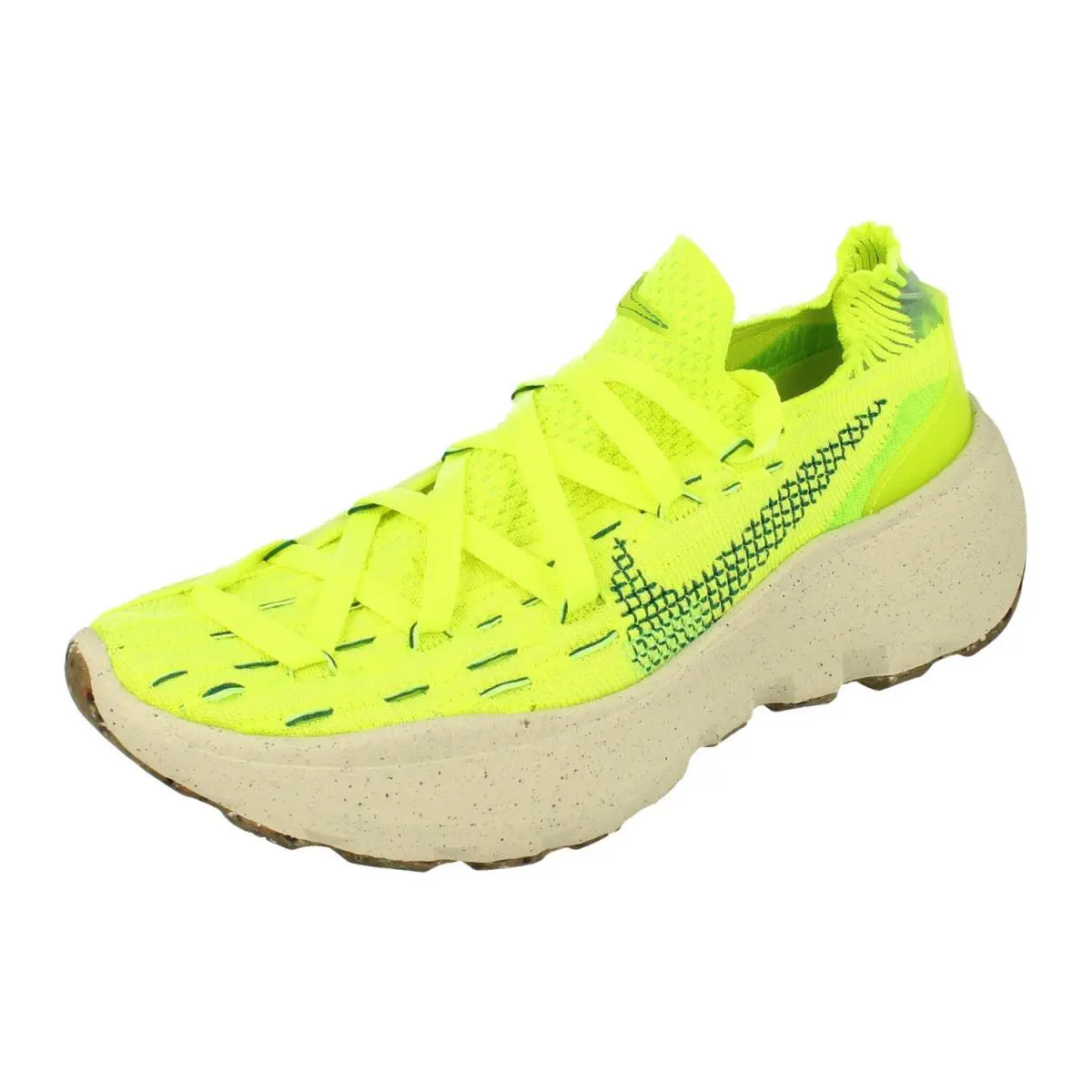 Nike Space Hippie Sneakers Volt Running Shoes Swoosh Logo Knit Trainers Men Size - Green, Manufacturer: Light Lemmon Twist/Volt/Electric Green