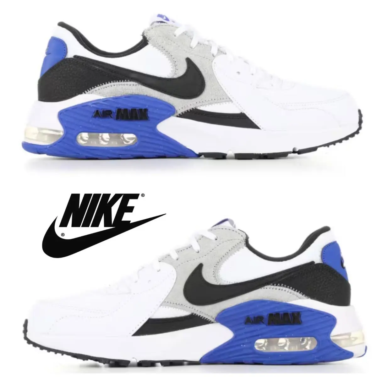 Nike Air Max Excee Men`s Shoes Sneakers Running Athletic Walking Sport Comfort - White, Maufacturer: wh/bk/blu/gy120