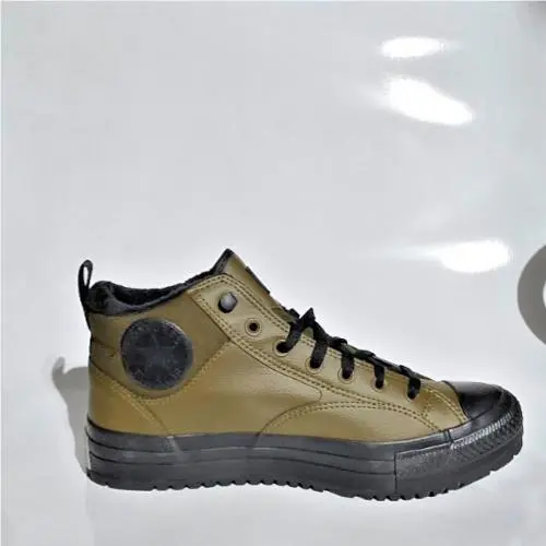 Malden Street Boot Men`s Water-repellent High Top Shoes Kicks Wide Surplus Olive/Black by Converse