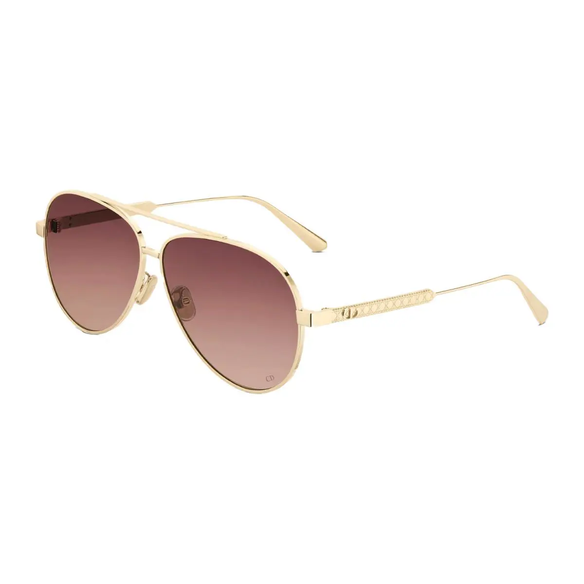 Cannage A1U B0F2 Women`s Gold-brown-pink Gradient Sunglasses 61 x 11 x 140 by Dior