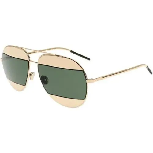 Sunglasses DIORSPLIT1 00085 59mm Gold / Gold Mirror Green Lens by Dior