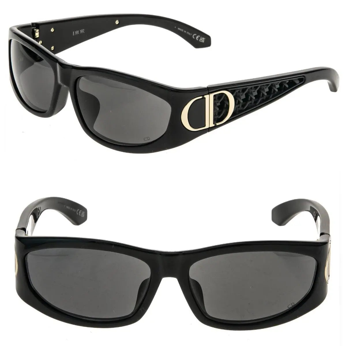 Christian  Very Verydior Black Cannage S3F Visor Mask Sunglasses CD40202F by Dior