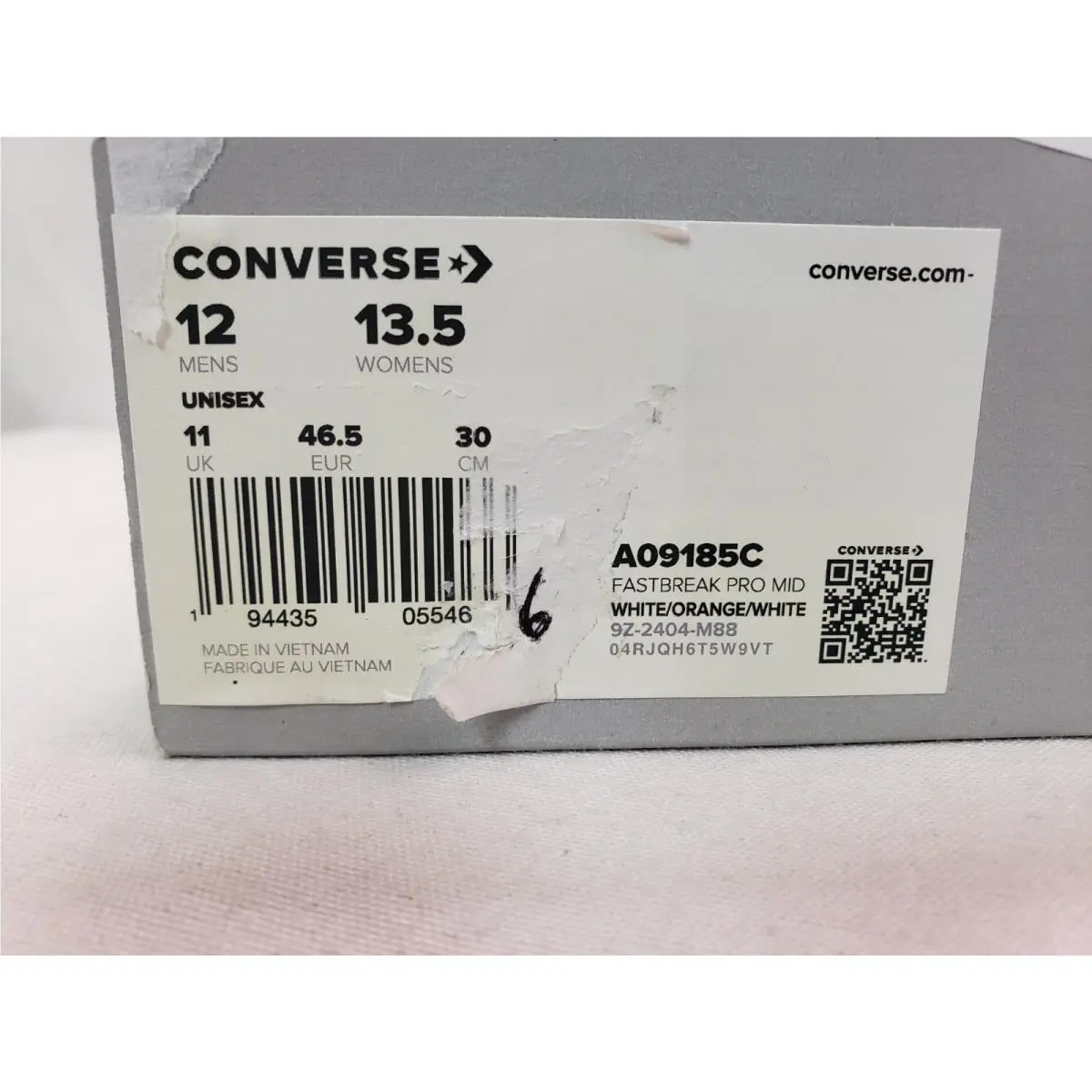 Converse shoes - M12 - White/Orange/White 4