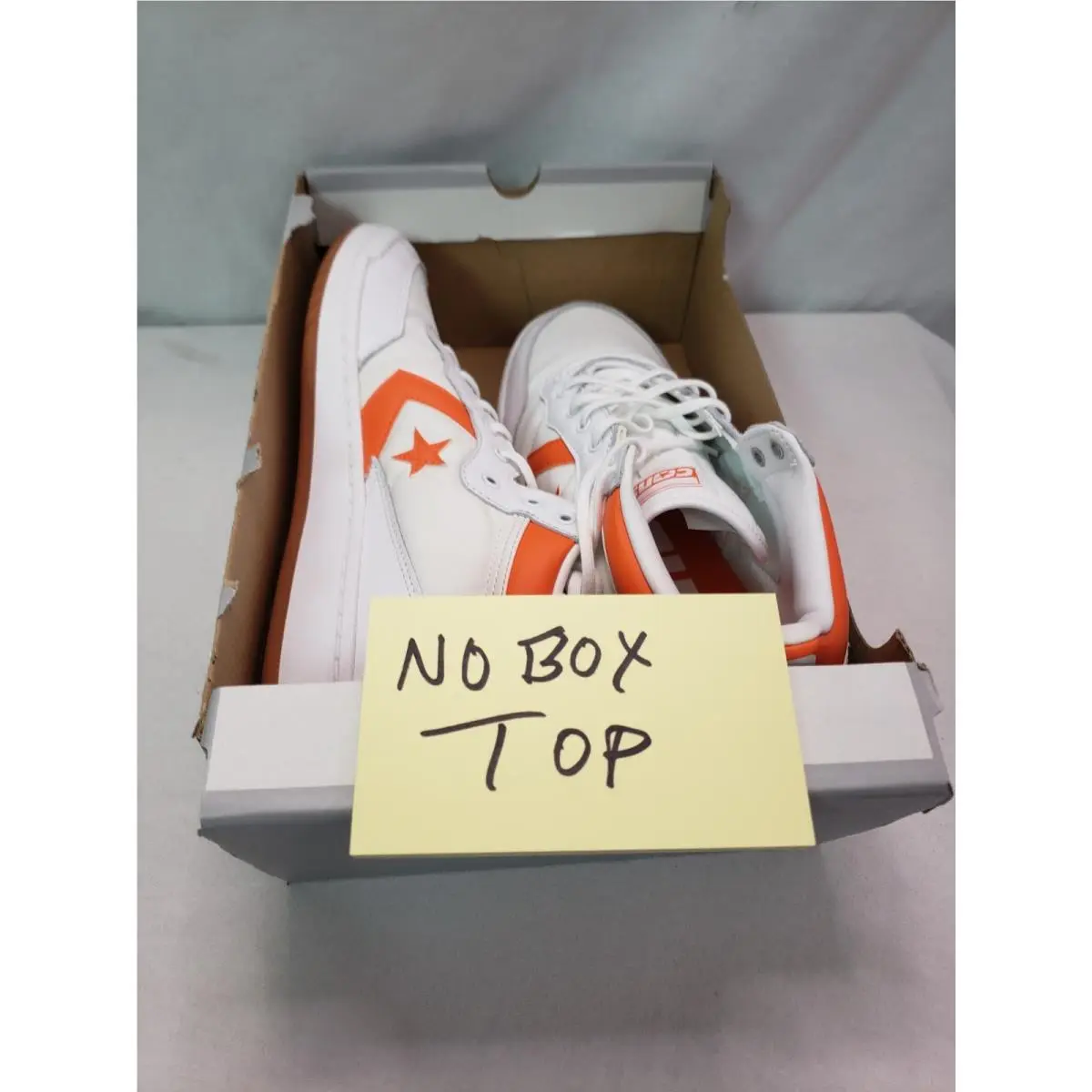 Converse shoes - M12 - White/Orange/White 3