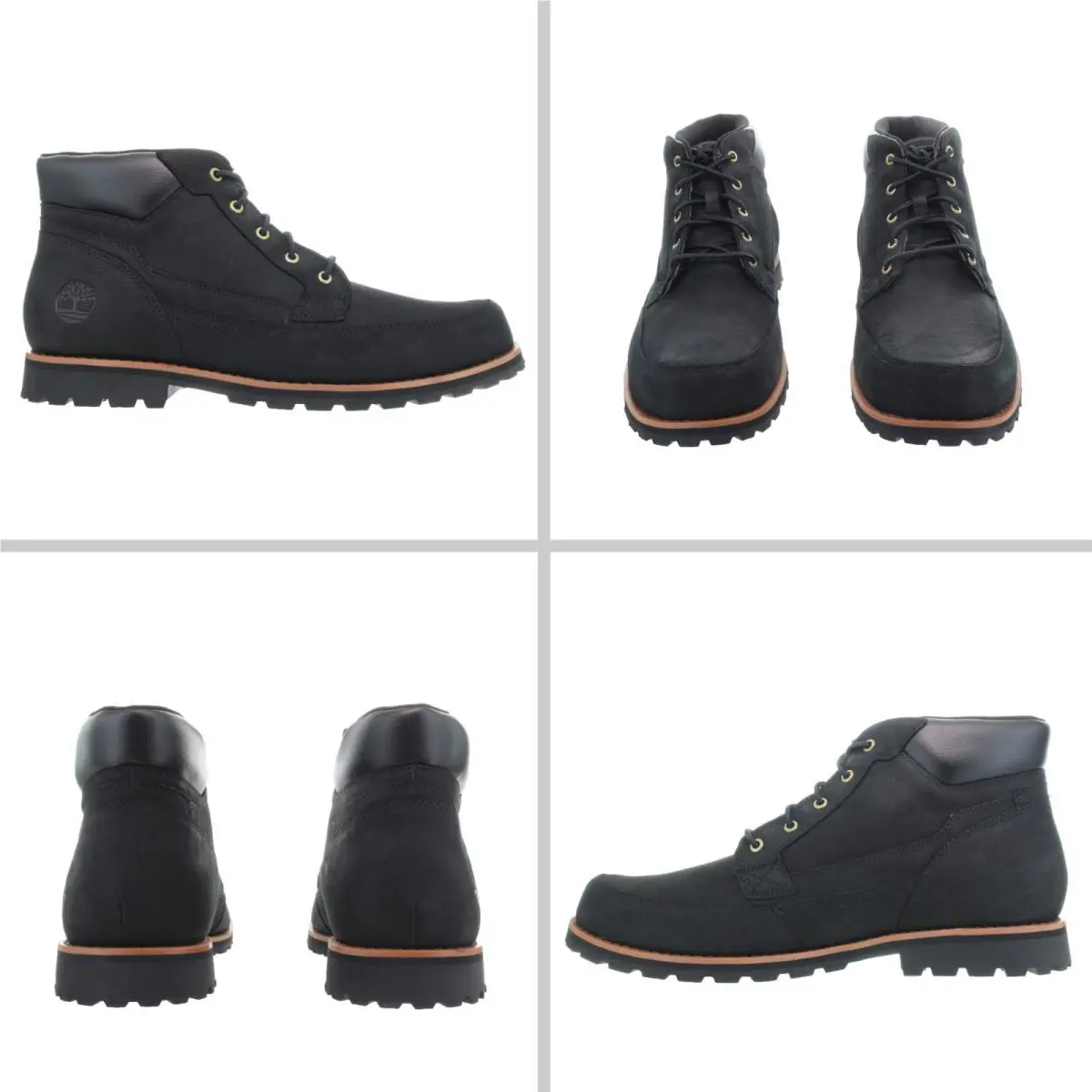 Timberland Men`s Attleboro Mid Lace Black Leather Chukka Boots