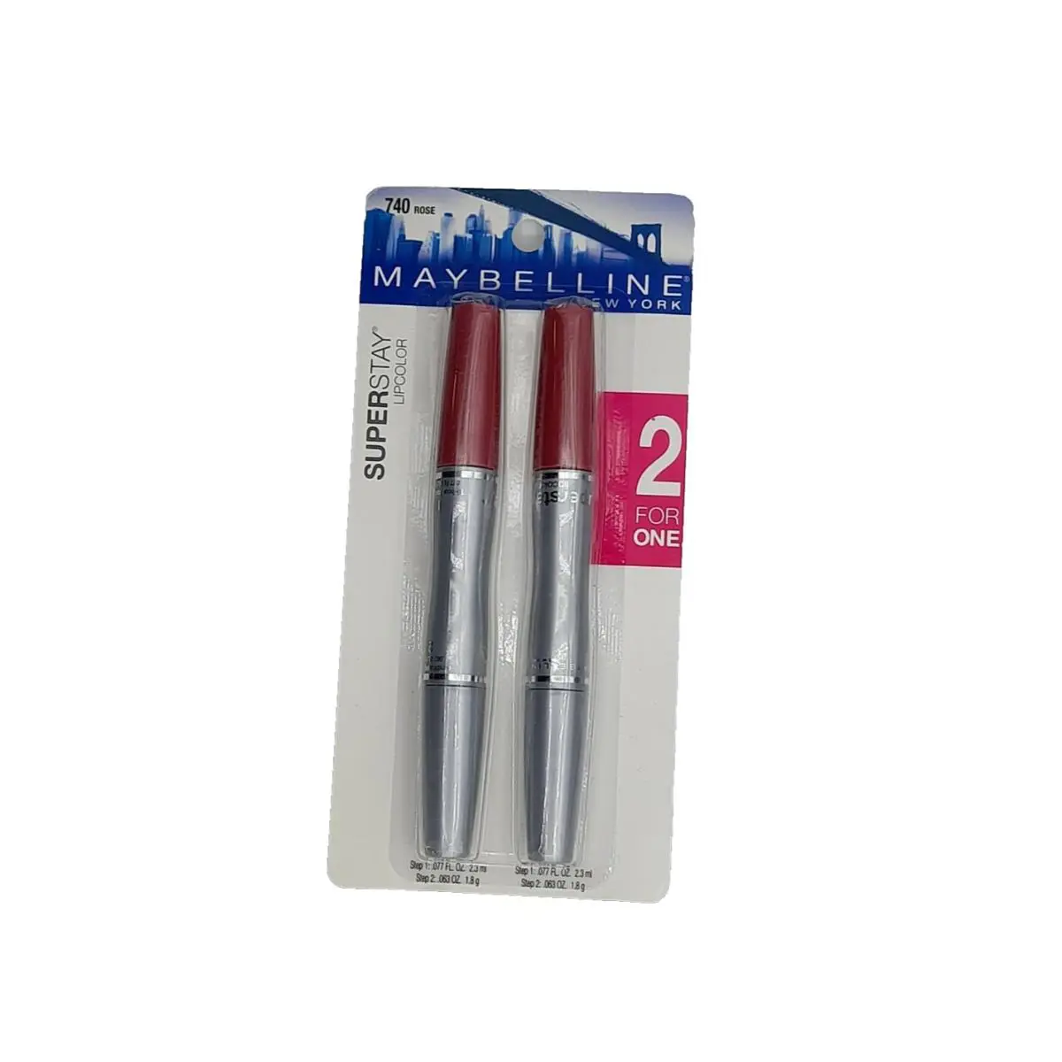 Maybelline Superstay Lipcolor 2 For One 740 Rose