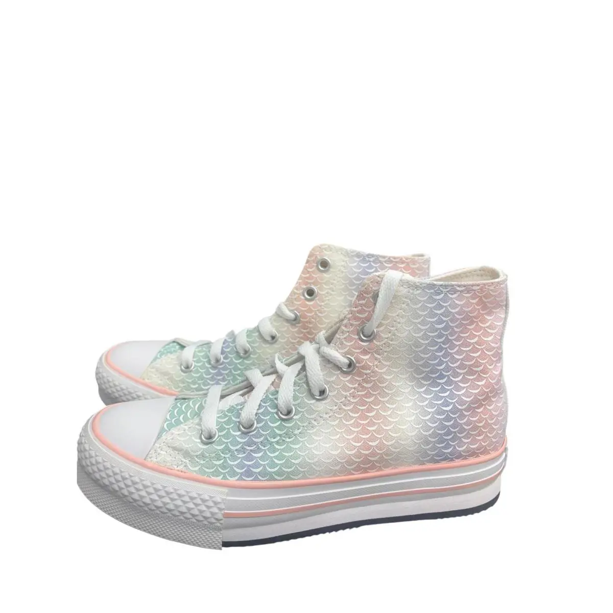 Converse Chuck Taylor All Star Eva Lift Mermaid Scales White/light Dew Youth 3 - Pink