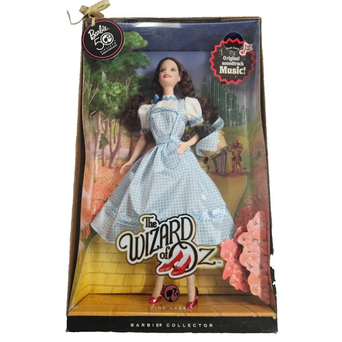50th Anniversary Wizard OF OZ Dorothy Barbie Doll Musical Pink Label