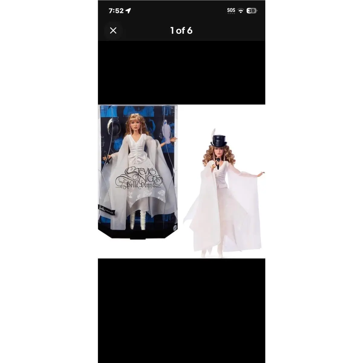Barbie Stevie Nicks Bella Donna Collectible Doll White Dress - IN Hand