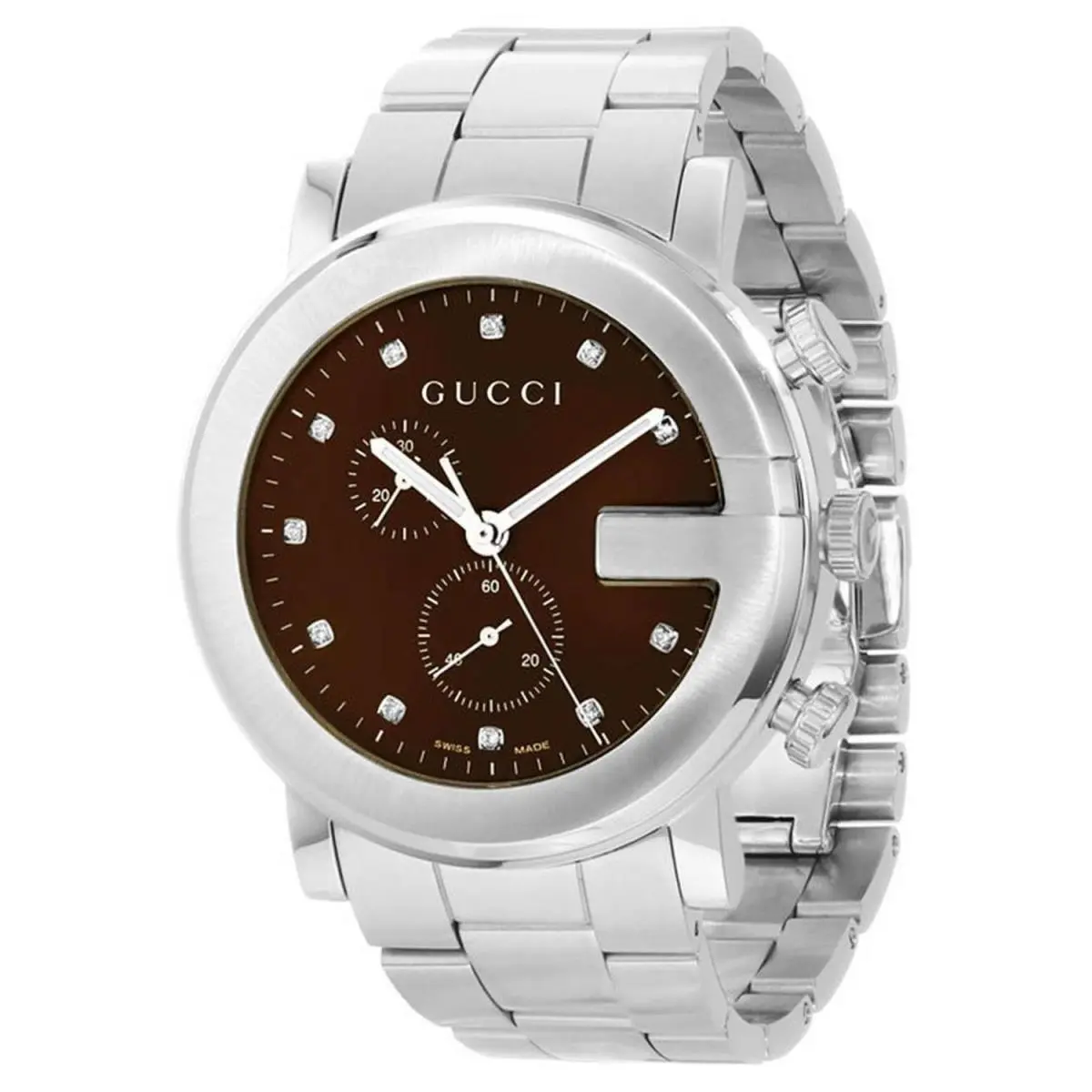 Gucci YA101350 Men`s G-chrono Brown Dial Quartz Watch