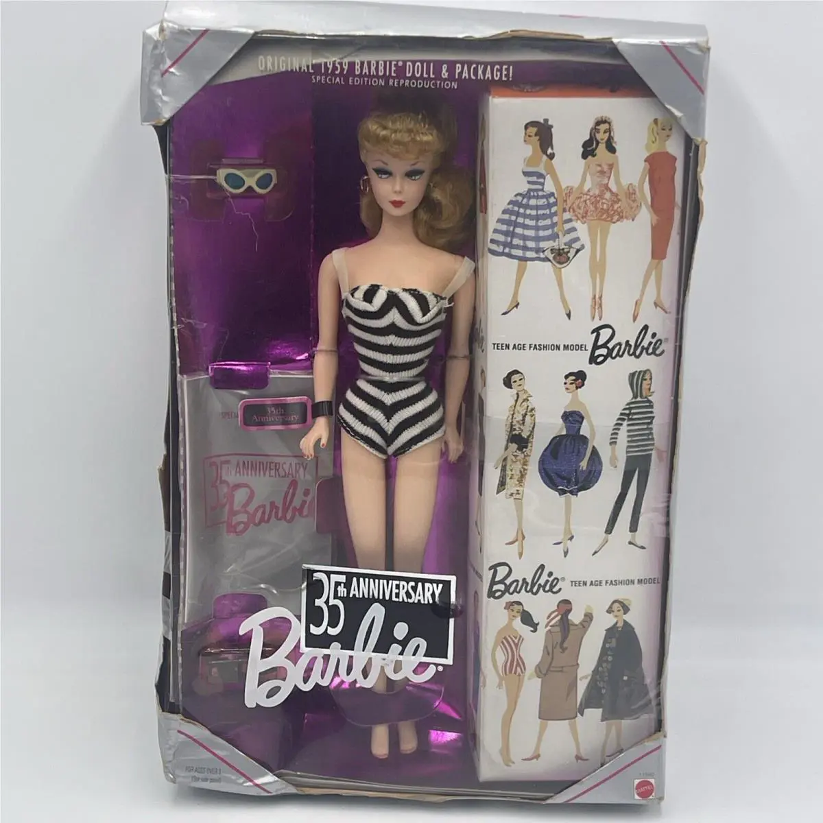 Org. 1959 Barbie Doll Pkge. Special Edition Reproduction 1993