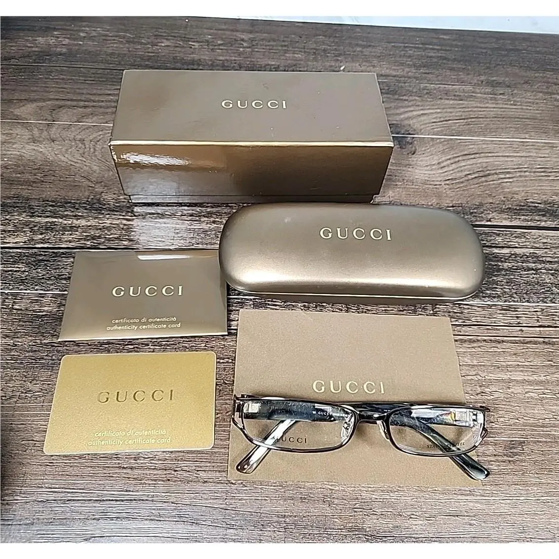 Gucci GG2791 Air 54mm Brown Marble Eyeglasses Italy Look