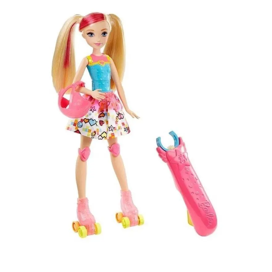 2017 Video Game Hero Light-up Skates Barbie Doll DTW17