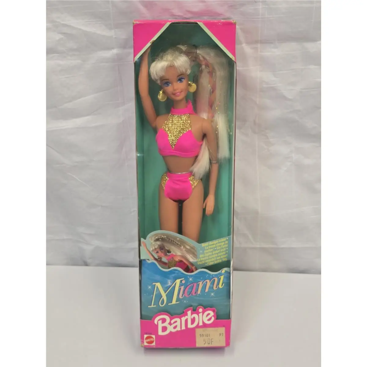 Vintage 1996 Miami Beach Color Splash Barbie Doll-sealed Mattel 16169 Rare I