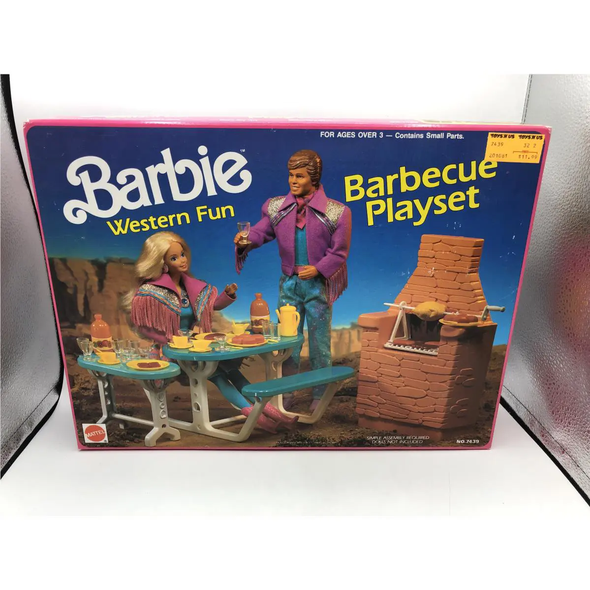 Barbie Western Fun Barbecue Playset Vintage 1989 Mattel