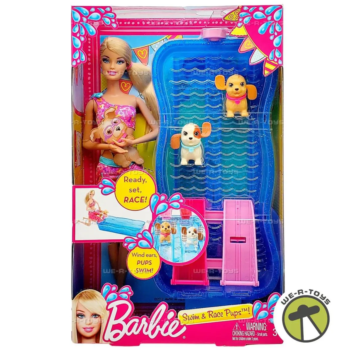 Barbie Swim and Race Pups Playset 2012 Mattel X8404