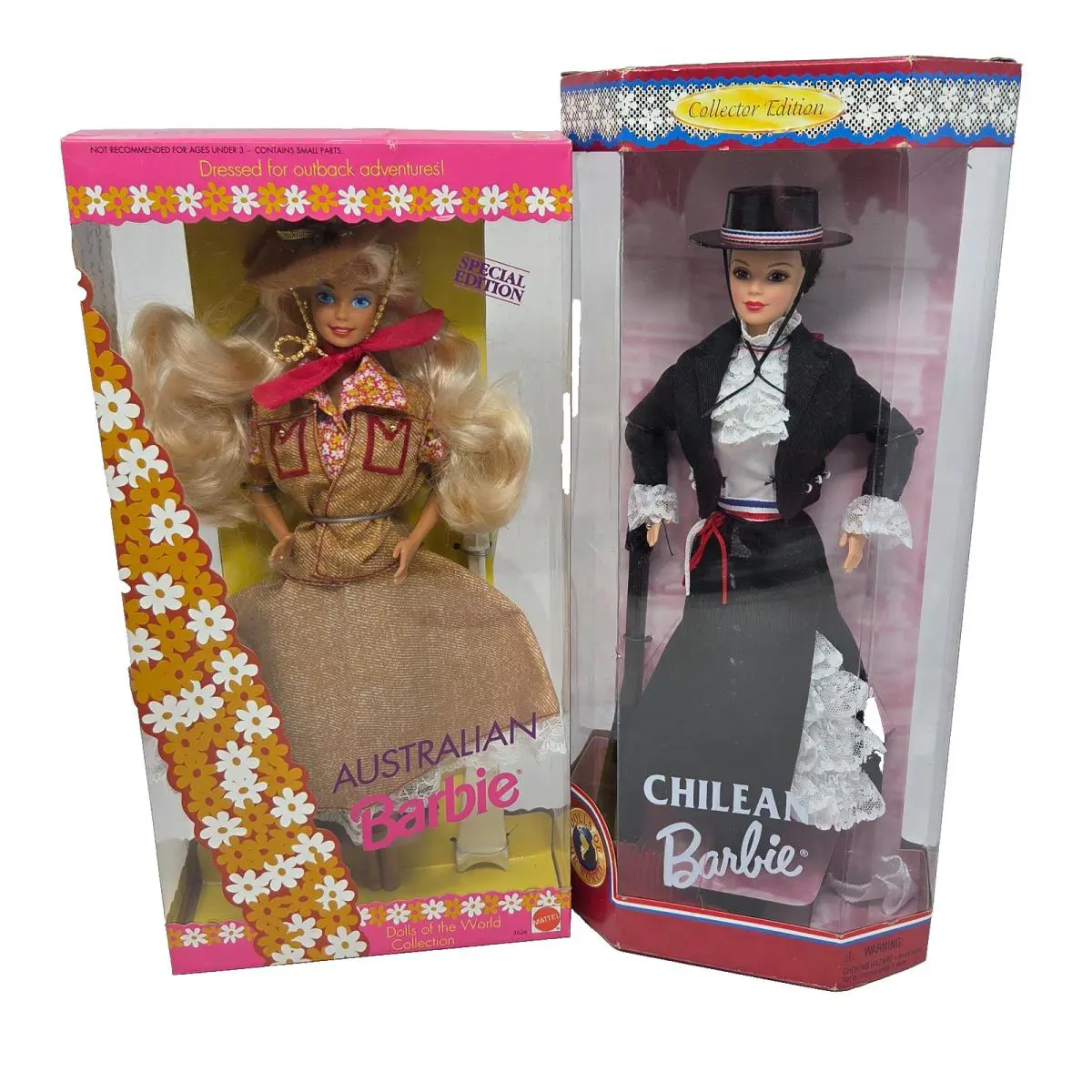 Vintage Dolls OF The World Barbies Australian 3626 Chilean 18559