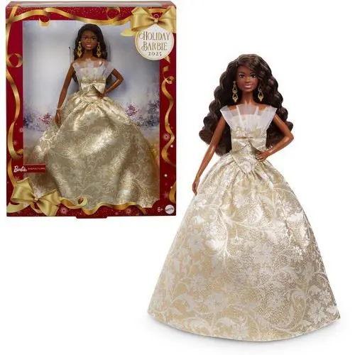 WB Mattel Collectible - Barbie Holiday Doll 2025 African American