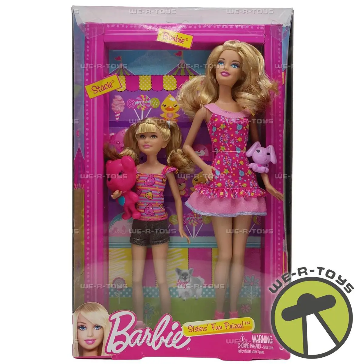 Barbie Stacie Sisters Fun Amusement Park Prizes Dolls X9068 Mattel 2012