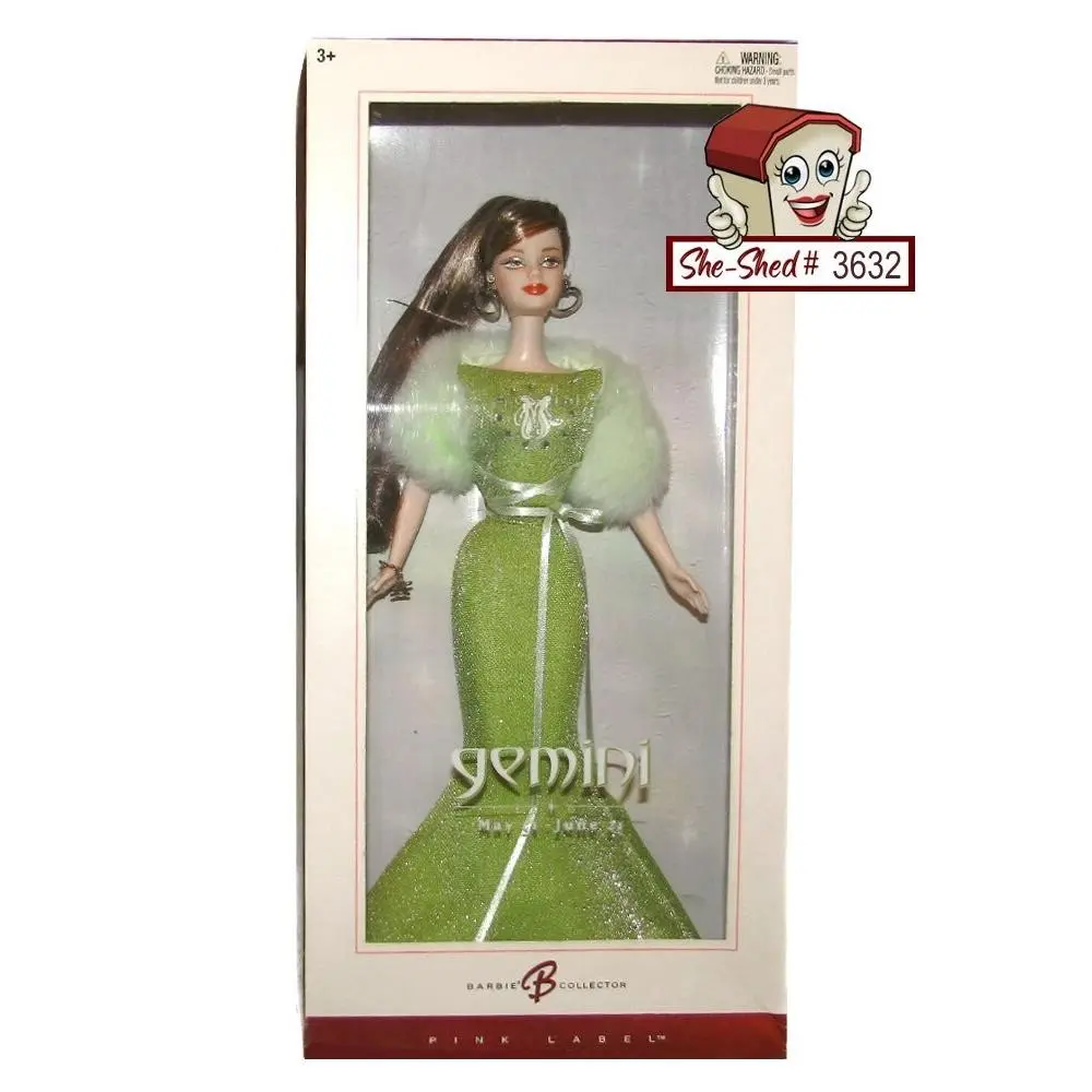 2004 Barbie Collector Zodiac Gemini Doll Pink Label Mattel Birthday Gift Nrfb