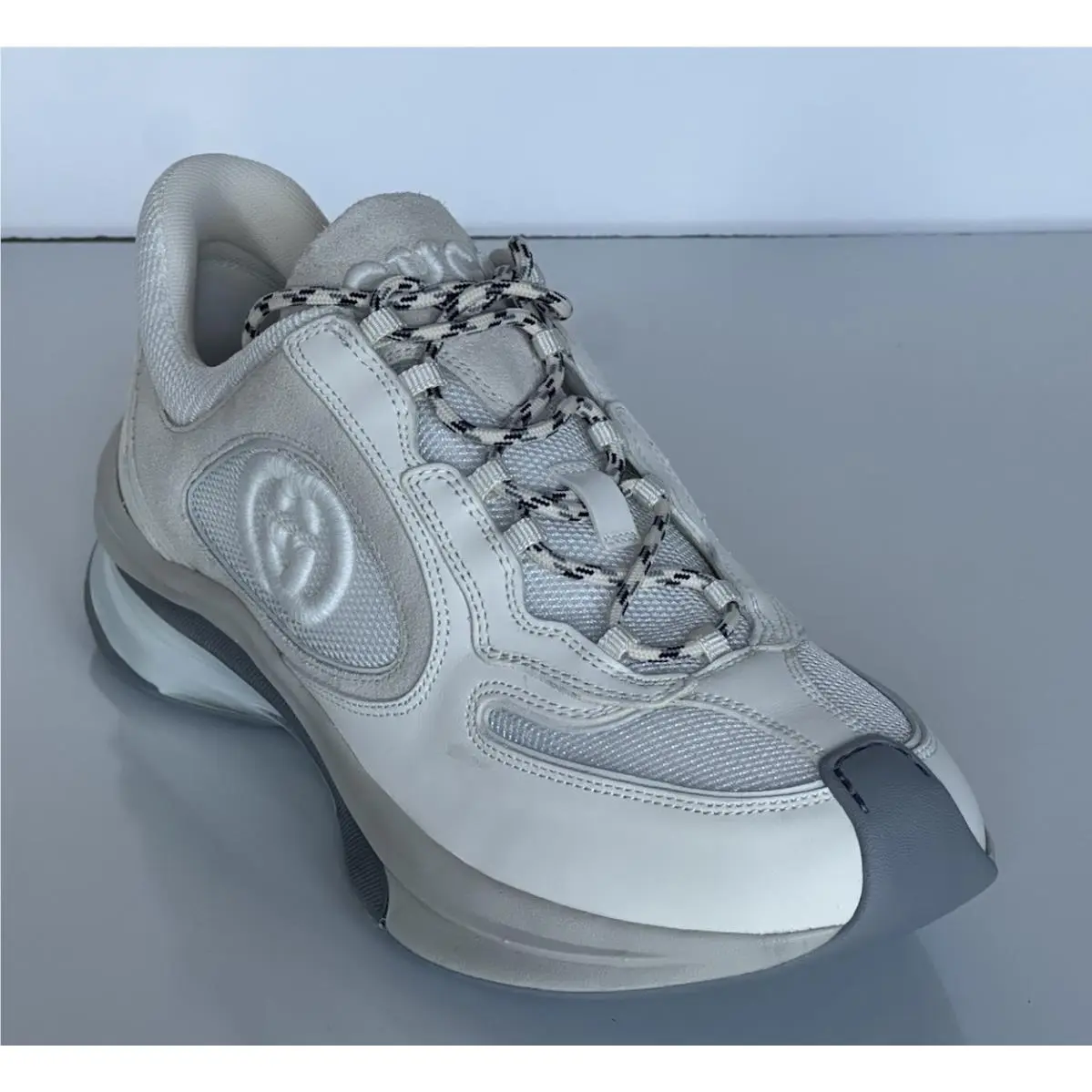 Gucci GG Nubuk Alaska Sneakers White 13.5 US Gucci 13 749785 Italy