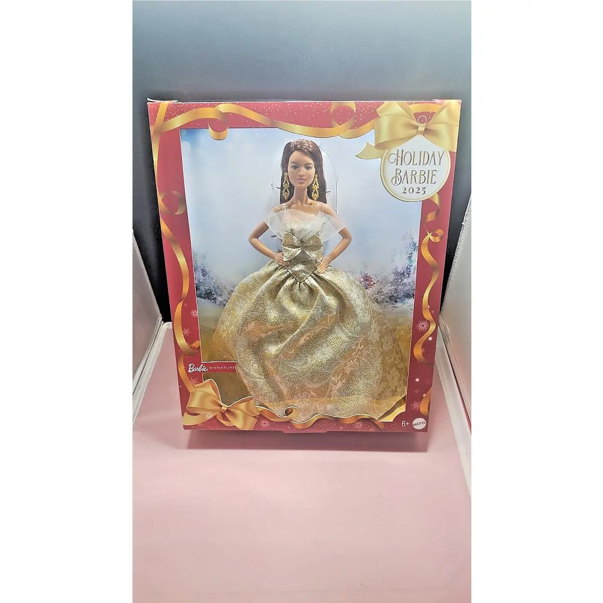 2025 Holiday Barbie Signature Brunette Hair Collector Doll Pristine Box Rare