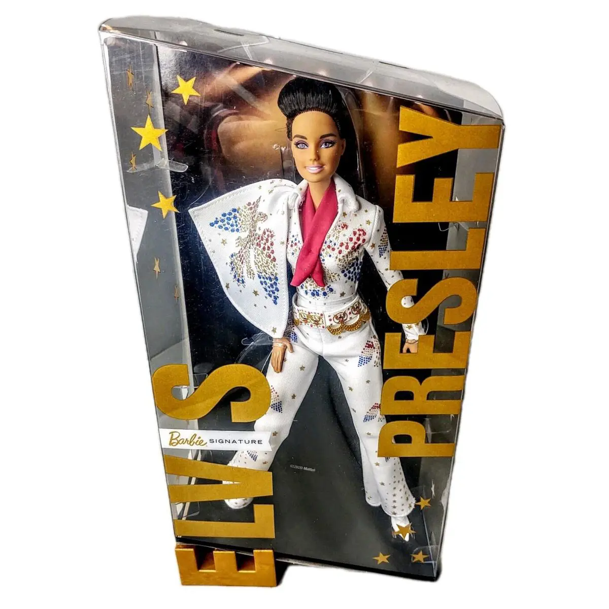Elvis Presley Doll Barbie Signature Eagle White Jumpsuit 11.5 Fashion Doll Nrfb