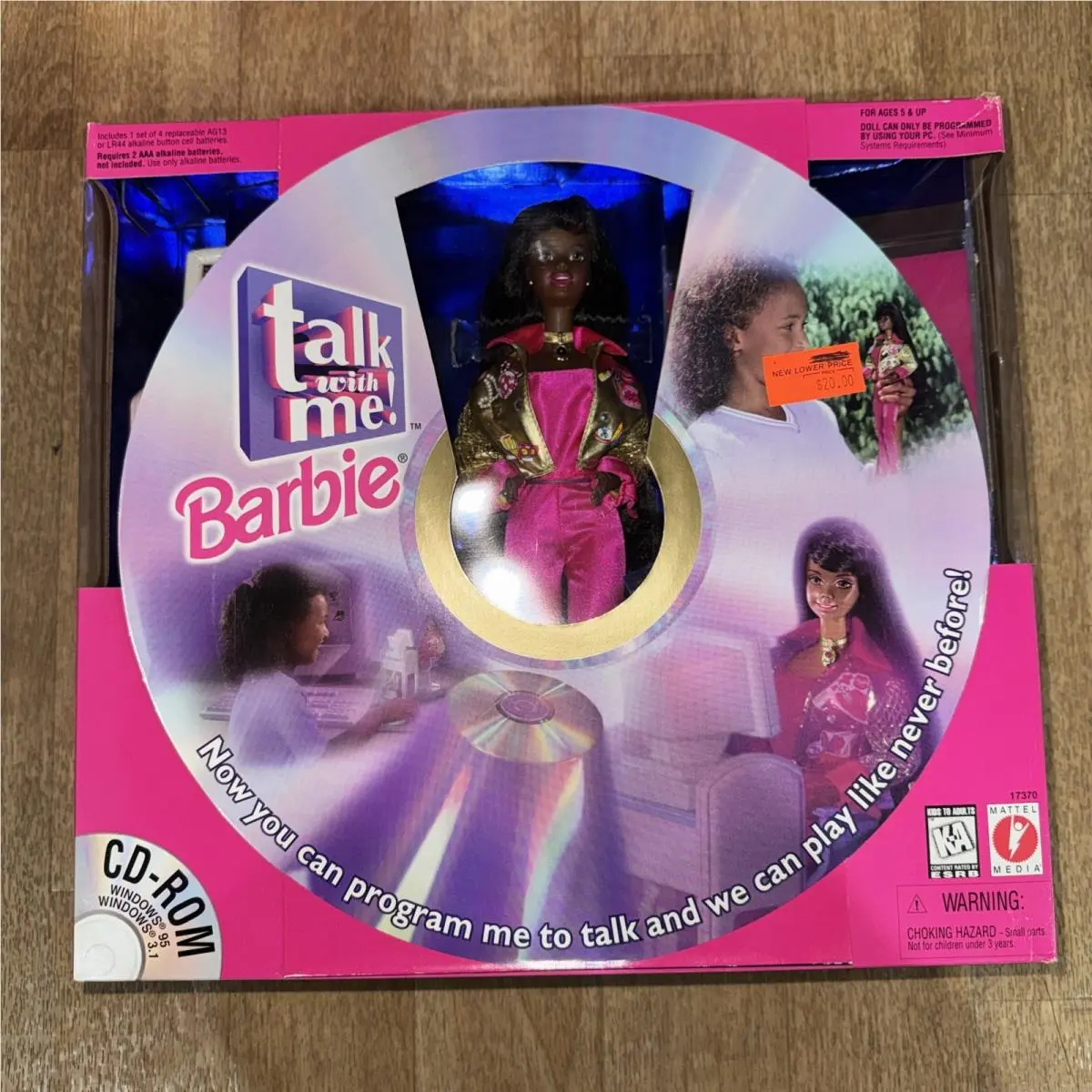 Talk with Me Barbie Doll and CD Rom 1997 Mattel Vintage Collectible Black