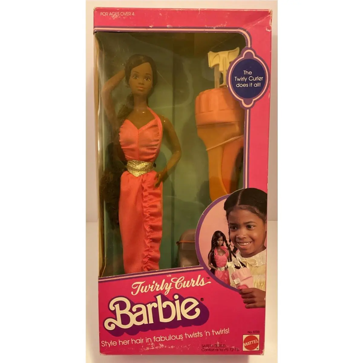 Vintage Twirly Curls African American Barbie Doll 5723 Mattel 1982 Nrfb