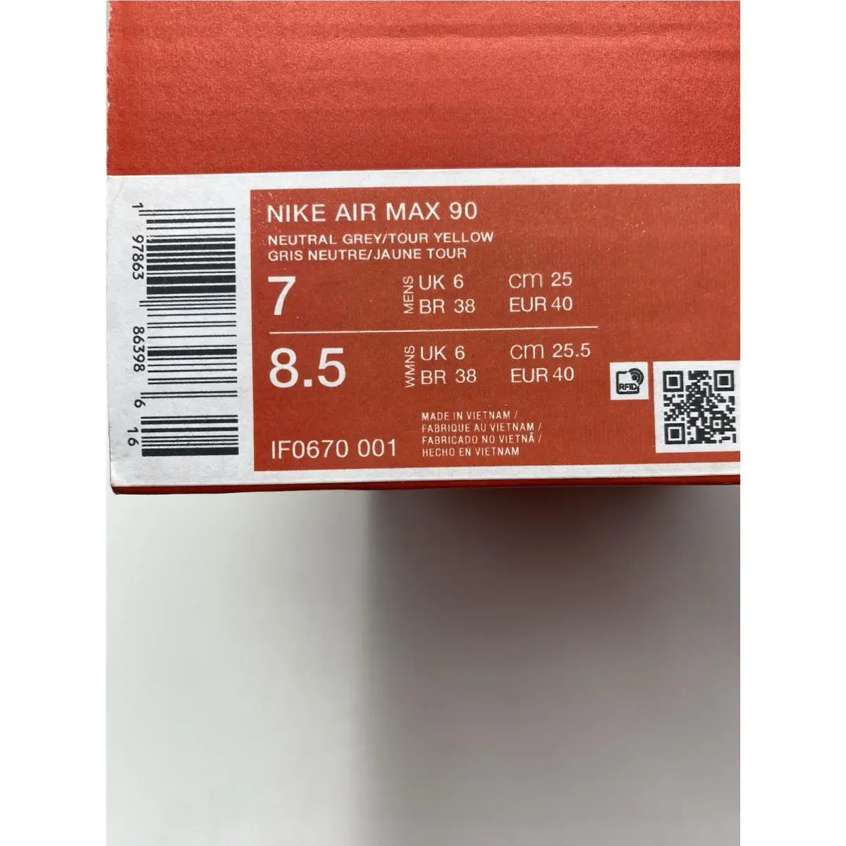 Nike shoes - Nike Air Max 90 - Air Max - IF0670 001 - Neutral Grey/Tour Yellow (UPC: 197863863986) 6