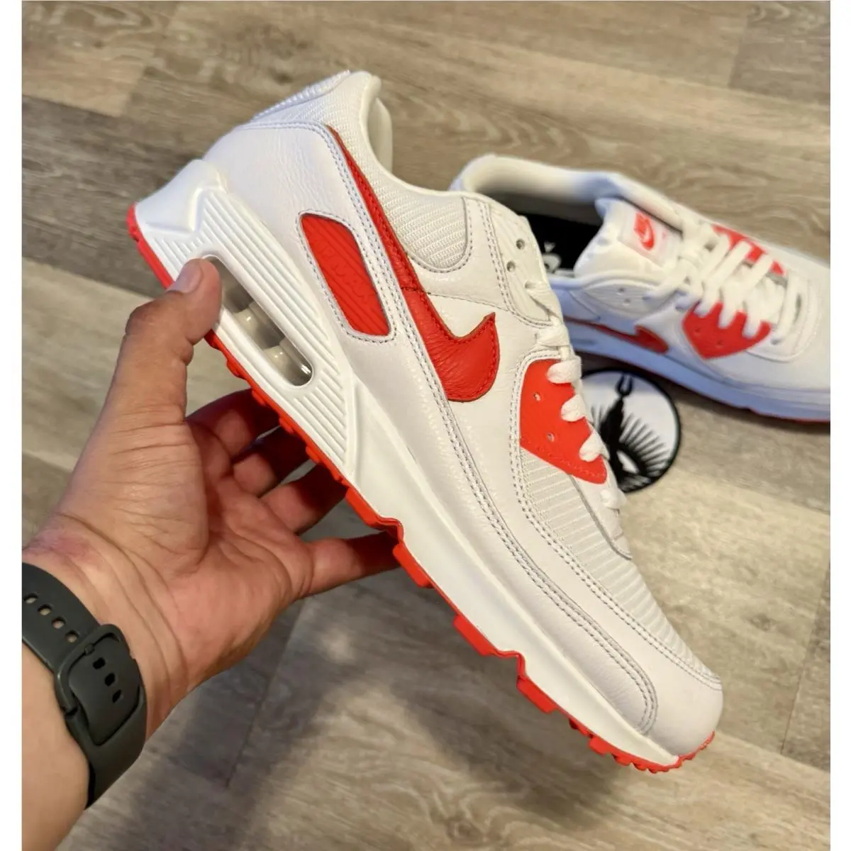 Nike shoes - Nike Air Max 90 - Air Max - HQ3691-900 - White / Bright Crimson (UPC: 198480003625) 8