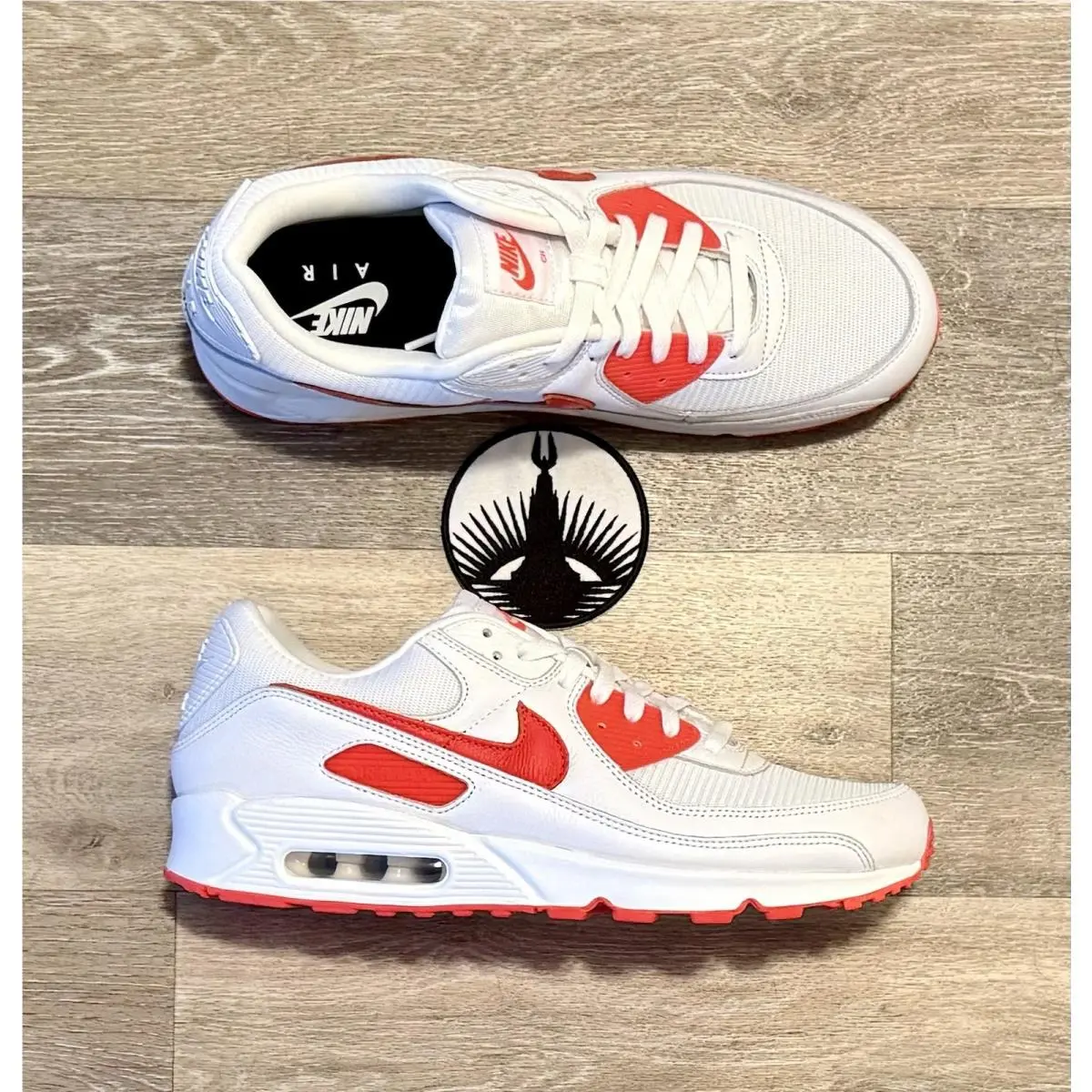Nike shoes - Nike Air Max 90 - Air Max - HQ3691-900 - White / Bright Crimson (UPC: 198480003625) 5