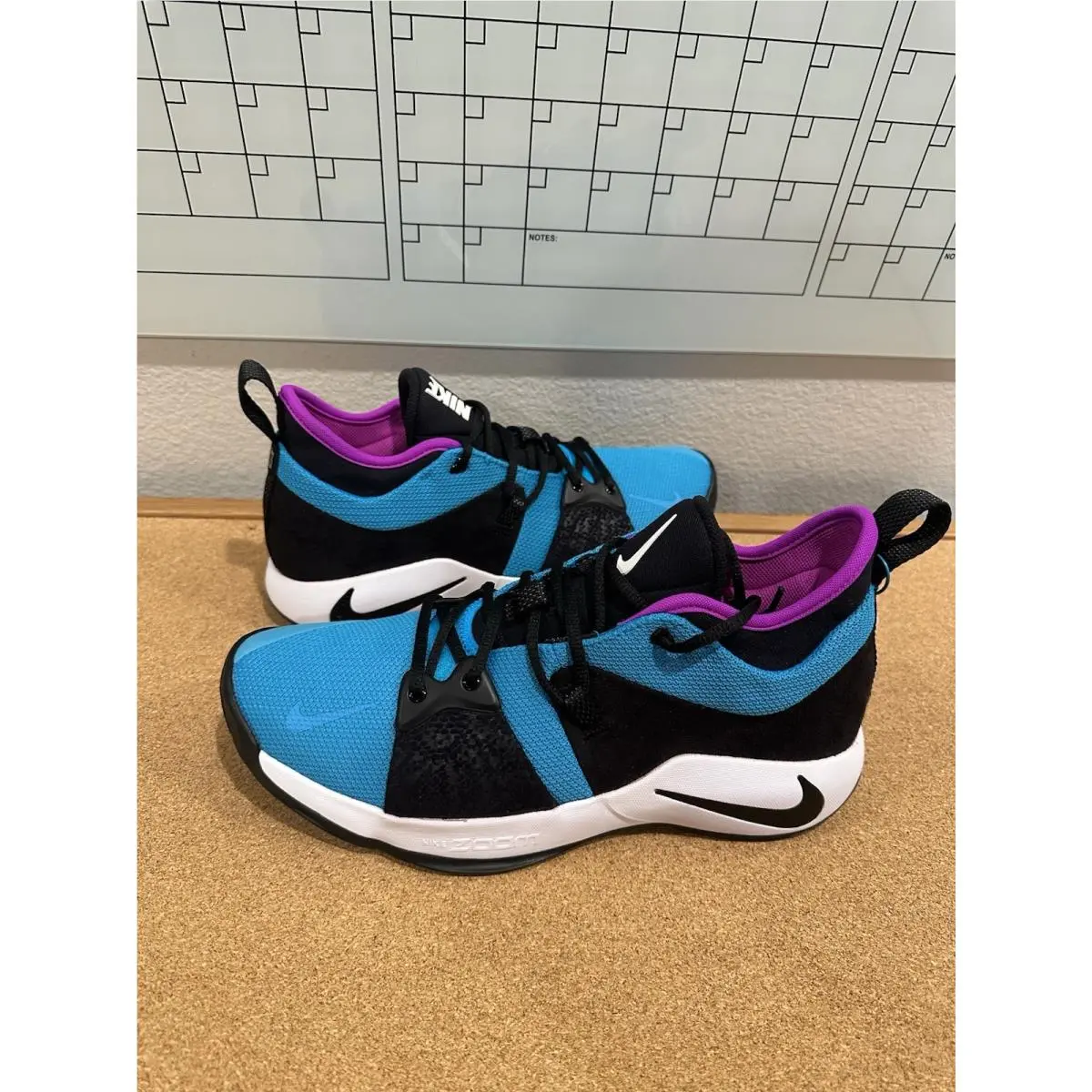 Nike PG 2 Blue “lagoon”black Hyper Violet US Men’s Size 11 Sku AJ2039 402 2017
