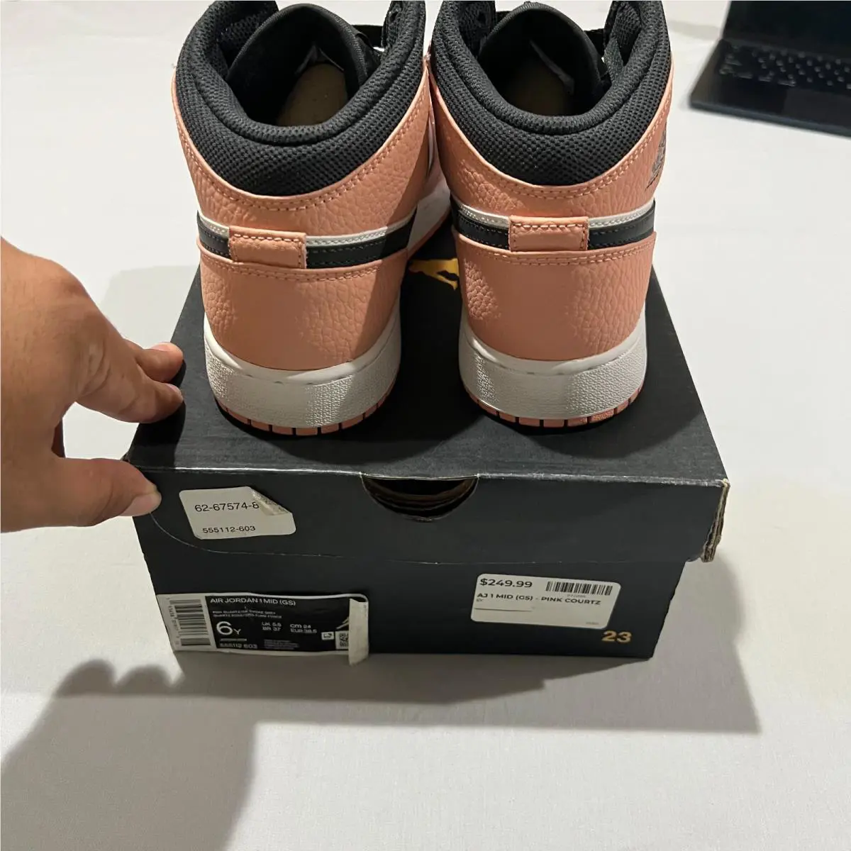 Nike shoes - Jordan Air 1 Mid GS - Pink 2