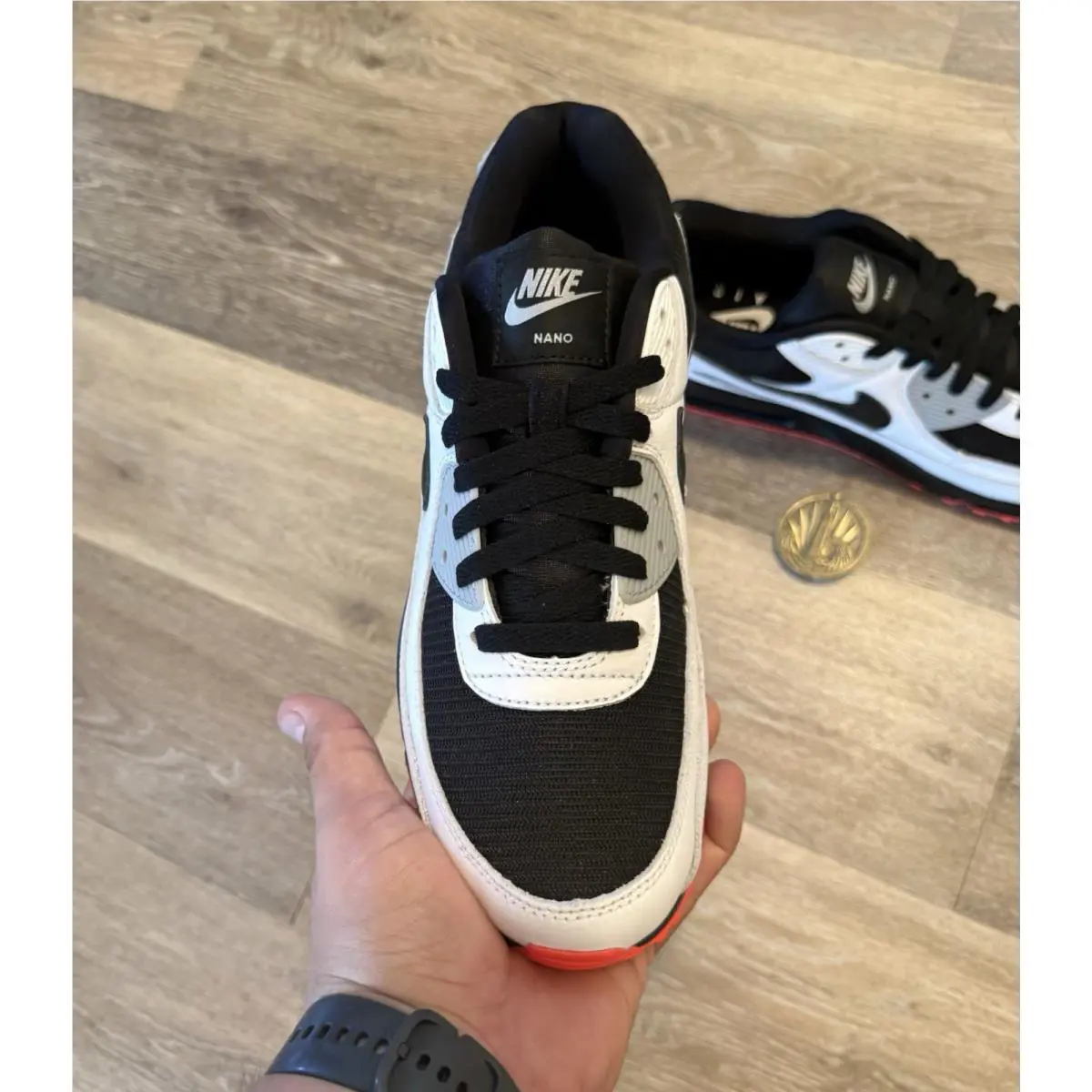 Nike shoes - Nike Air Max 90 NBY - HQ3712-900 - White / Black / Bright Crimson (UPC: 198480331582) 4