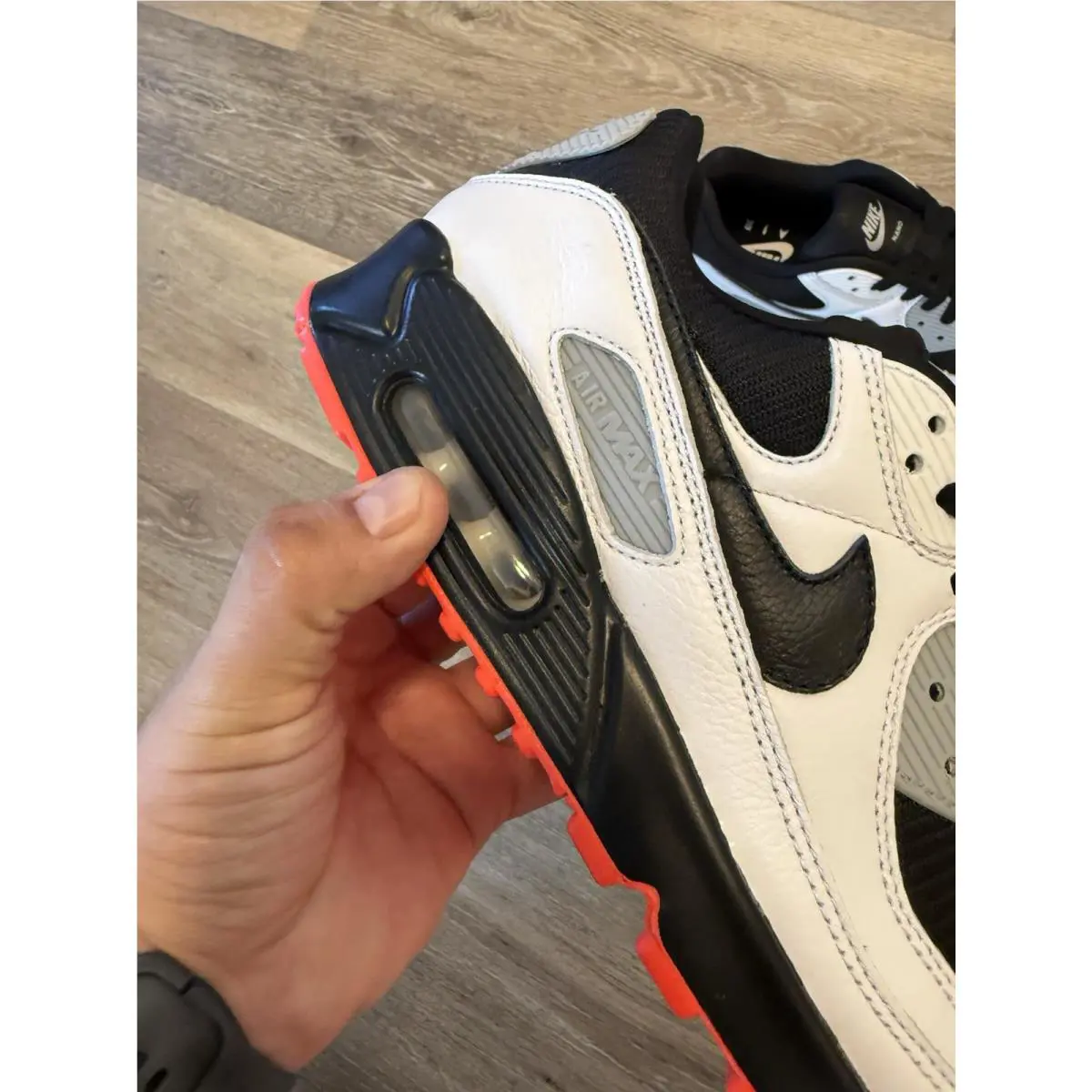Nike shoes - Nike Air Max 90 NBY - HQ3712-900 - White / Black / Bright Crimson (UPC: 198480331582) 7