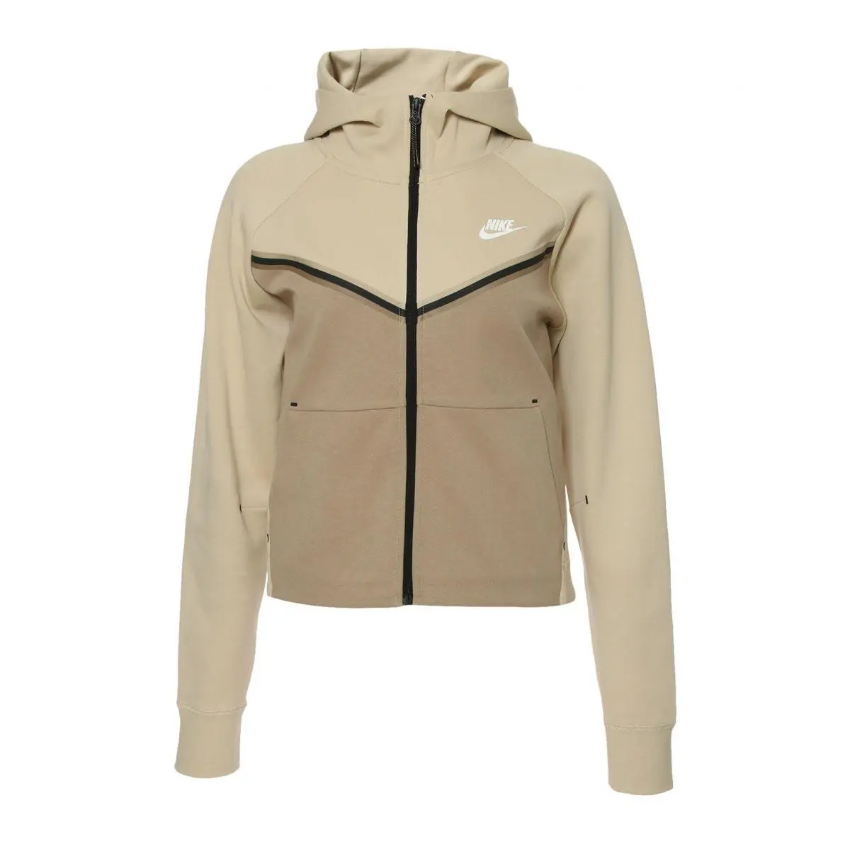 Nike clothing - Nike Sportswear Tech Fleece Windrunner Women`s Full-Zip Hoodie - CW4298-206 - Beige 2