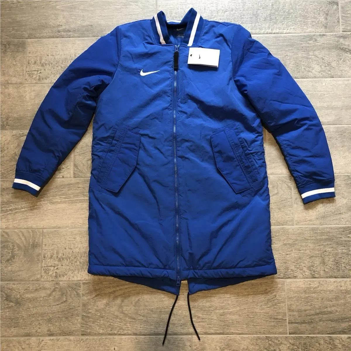 Nike Jacket Long Dugout Bench Blue Full Zip Winter DC9103-493 Women’s Size S