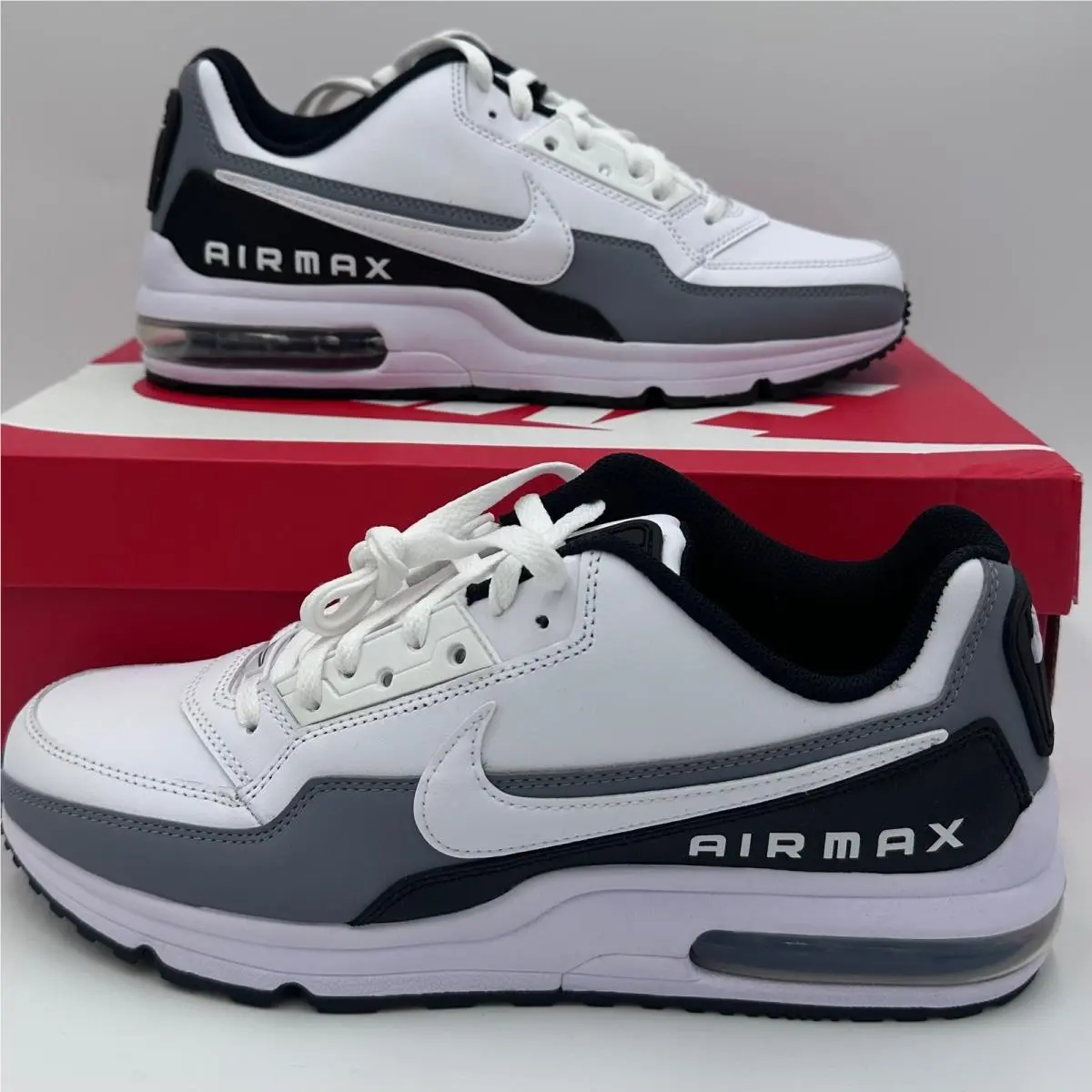 Nike Air Max Ltd 3 Mens 8.5 White Grey Black Low Top Sneakers 687977-105