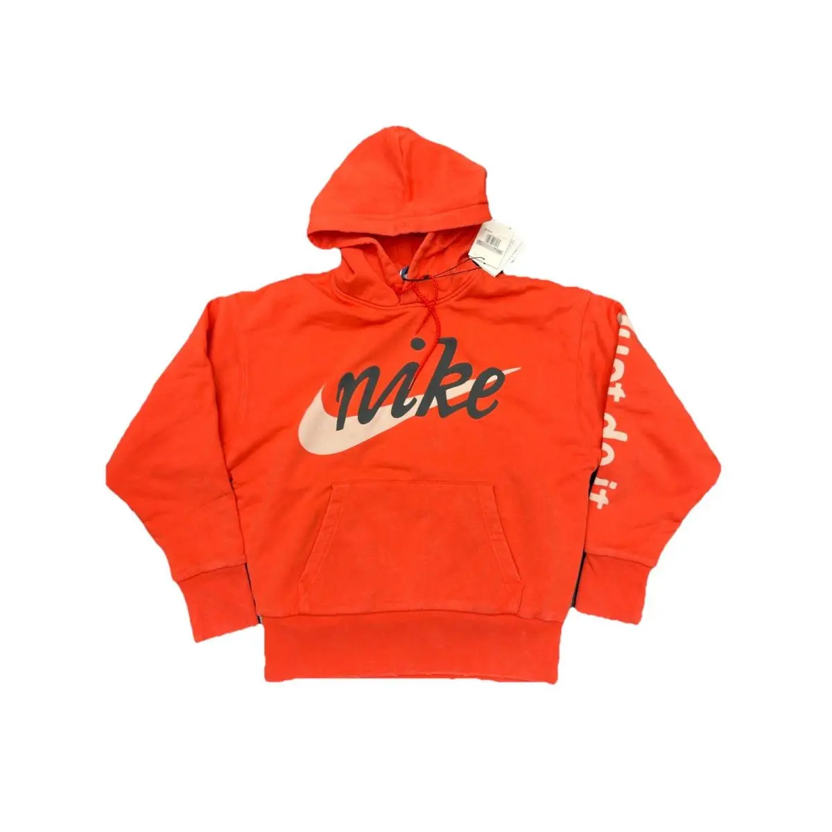 Nike Orange Just Do It Hoodie Heavyweight Size XS
