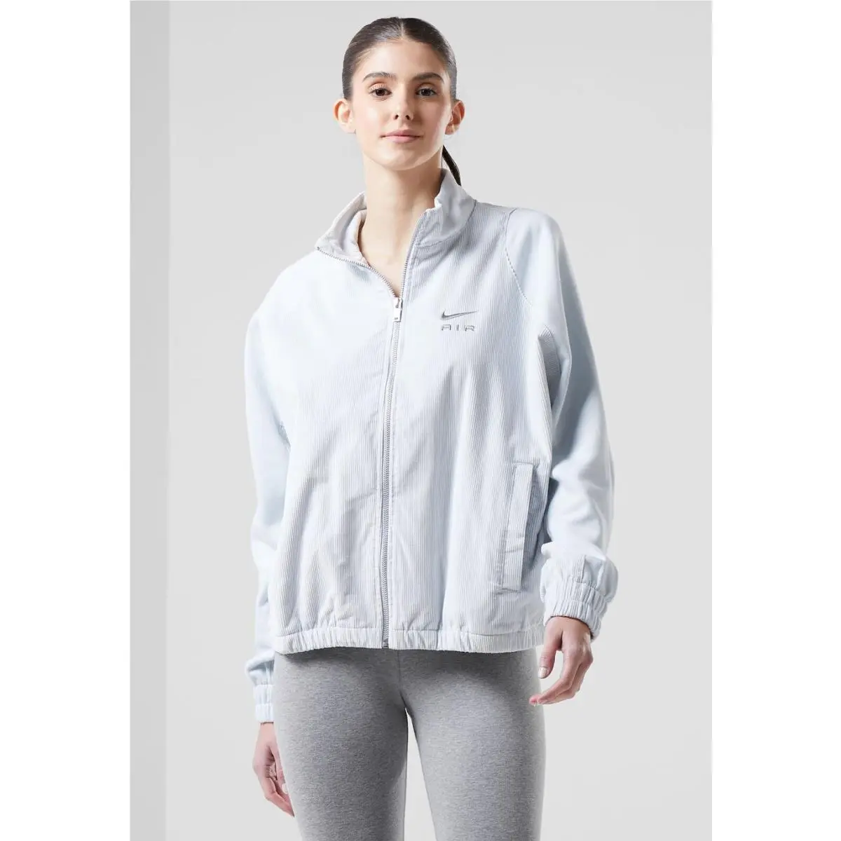 Nike Women`s Air Corduroy Fleece Full-zip Jacket Oversized Size Small DQ6928-043