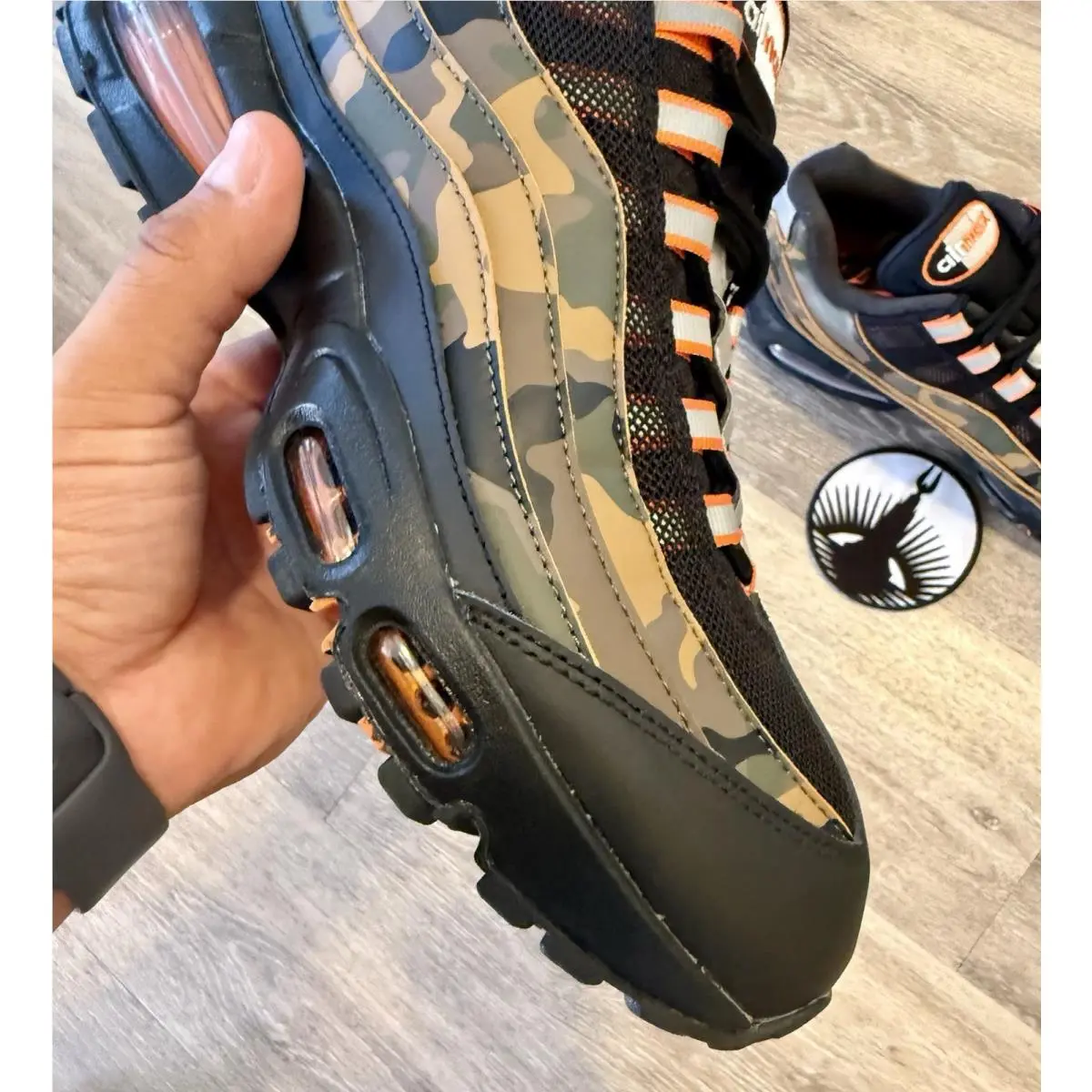 Nike shoes - Nike Air Max 95 OG - HQ1973-001 - Black/Safety Orange/Metallic Silver/Golden Beige/Cargo Khaki (UPC: 198481704316) 7